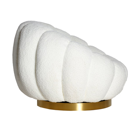 Sillón Giratorio BOUCLÉ CREST Estilo Art Deco