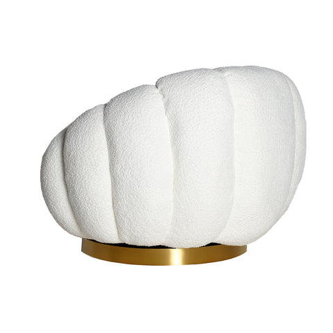 Sillón Giratorio BOUCLÉ CREST Estilo Art Deco