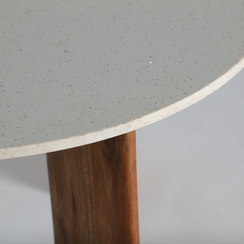 Mesa de Centro ARLANC Estilo Contemporáneo, Marrón/Blanco