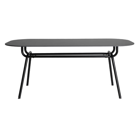 Mesa de Comedor Piedra y Hierro Acabado Negro Mate TAMASI