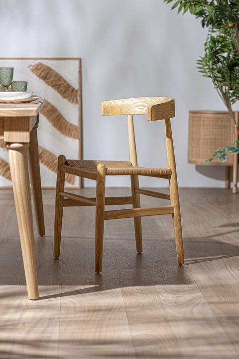 Silla Rustica con Madera de Olmo y Cuerda KARVAG