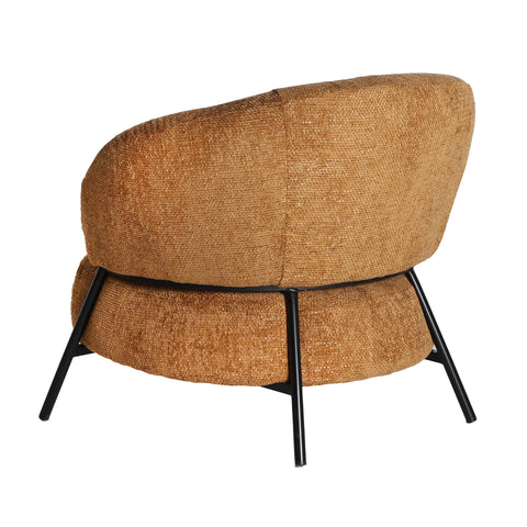 Sillón Tapizado en Poliéster Suave Mostaza SOUVENS