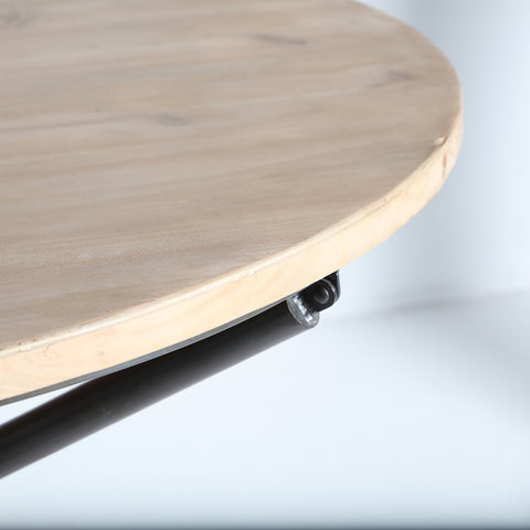 Mesa de Comedor con Madera de Abeto y Hierro TIRKANE