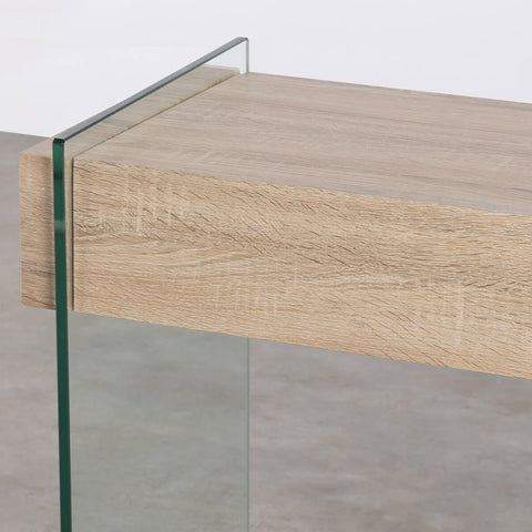 Consola de Cristal Dos Cajones de Madera CIERVO