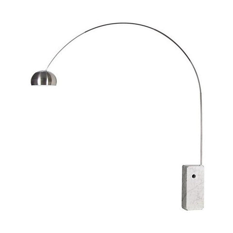 Lámpara de Pie ARCO - Base Rectangular Mármol