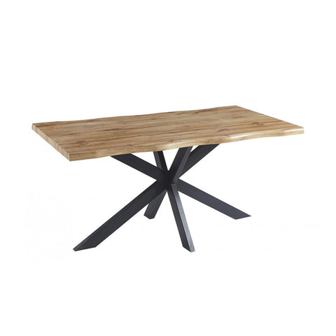 Mesa de Comedor Rectangular con Tapa de Madera Nogal LOUSSE
