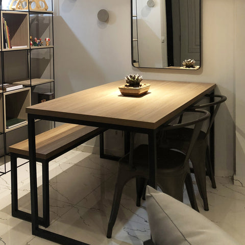Mesa de Comedor con Tapa de Madera PORTO