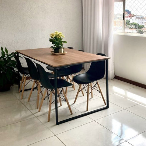 Mesa de Comedor con Tapa de Madera PORTO