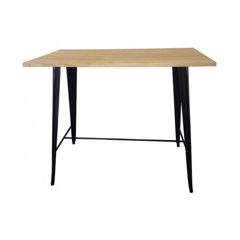 Mesa Alta de Comedor con Tapa de Madera TOLI