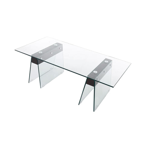 Mesa de Centro en Madera y Cristal Templado VALLE