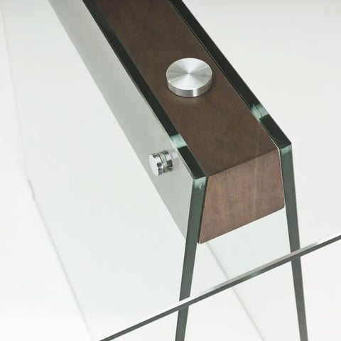 Mesa de Comedor Madera y Cristal Templado VALLE