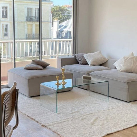 Mesa de Centro Cristal Curvado CHEVAL