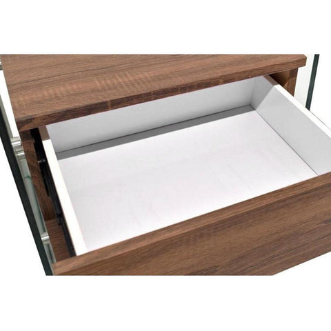 Mesa Auxiliar de Cristal con Cajones PANTANO
