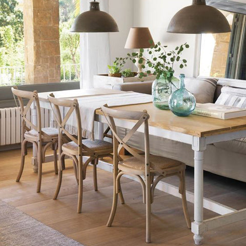 Pack de 2 Sillas de Comedor Madera Nogal CROSS