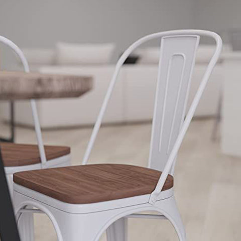Pack de 5 Sillas de Comedor con Asiento Madera TOLI