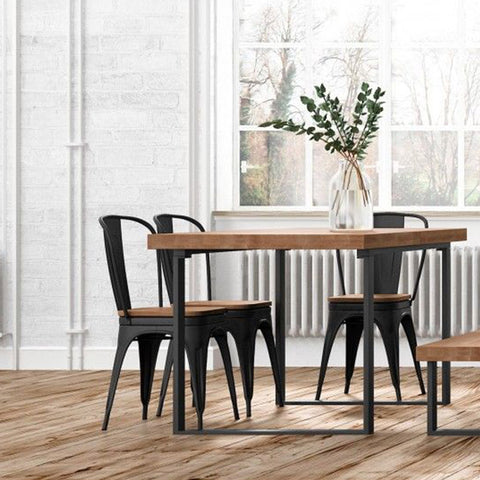 Pack de 5 Sillas de Comedor con Asiento Madera TOLI