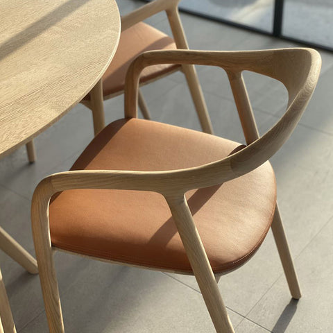 Pack de 2 Sillones en Madera y Piel Vegana YDALIA