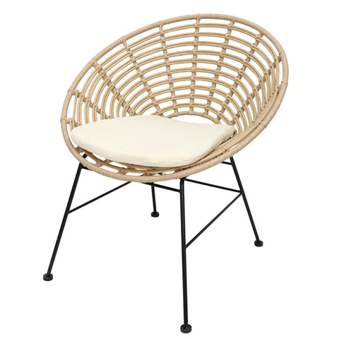 Pack de 2 Sillones de Exterior en Ratán Beige CIDORA