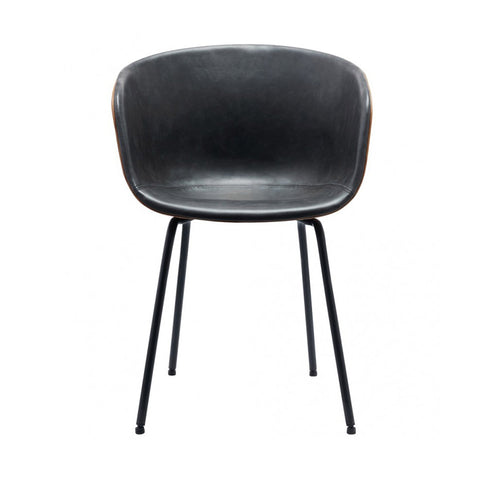 Pack de 2 Sillones en Piel Vegana Marrón/Negro MISSOURI