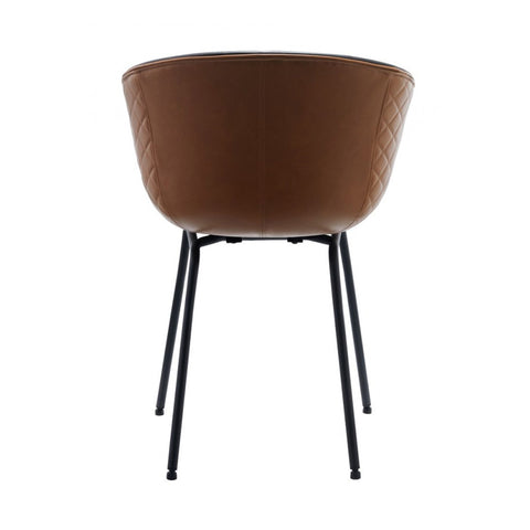 Pack de 2 Sillones en Piel Vegana Marrón/Negro MISSOURI