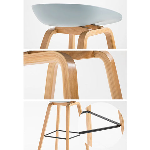 Pack de 4 Taburetes con Asiento de Polipropileno ARTICUS