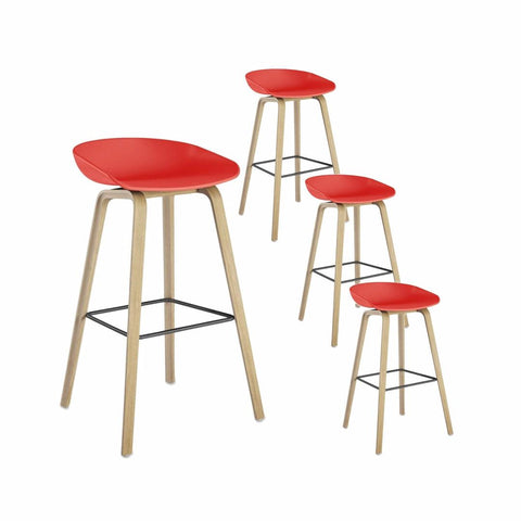 Pack de 4 Taburetes en Polipropileno Alto COLONIA