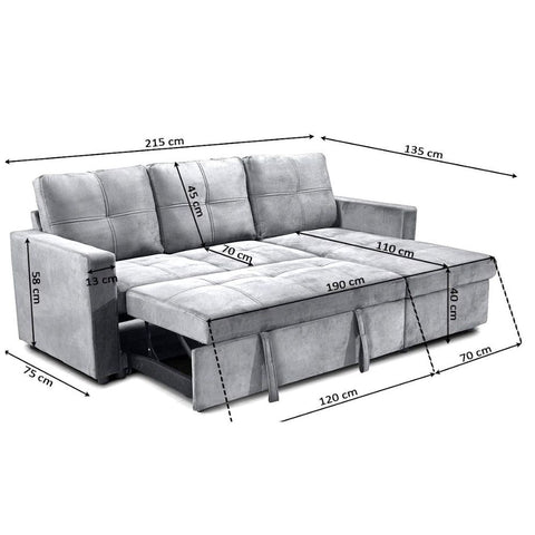 Sofá Cama Chaiselongue PAU