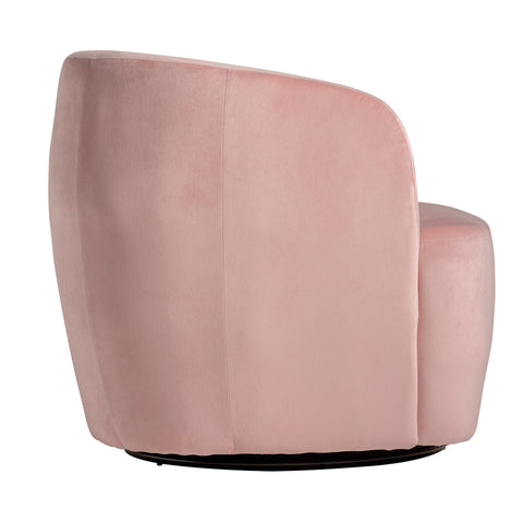Sillón Giratorio en Terciopelo Rosado BOUGUE