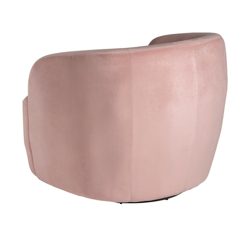 Sillón Giratorio en Terciopelo Rosado BOUGUE