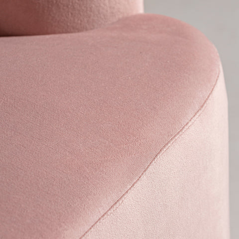 Sillón Giratorio en Terciopelo Rosado BOUGUE