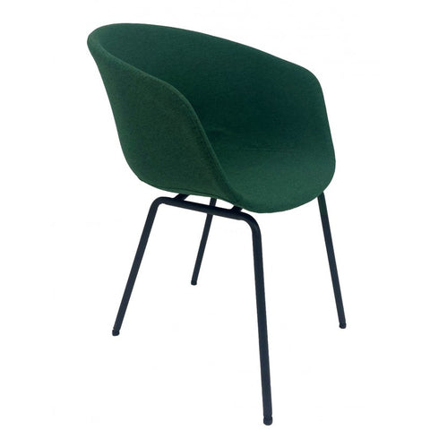 Pack de 2 Sillas Comedor Modernas en Tejido Verde KIEL