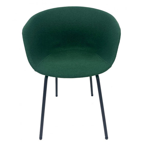 Pack de 2 Sillas Comedor Modernas en Tejido Verde KIEL