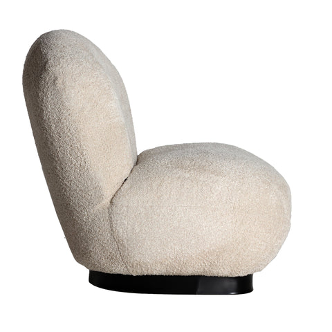 Sillón Bouclé en Algodón y Madera de Pino LENAX