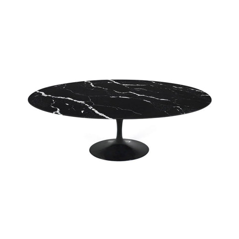 Mesa de Comedor Ovalada con Tapa de Mármol TULIP