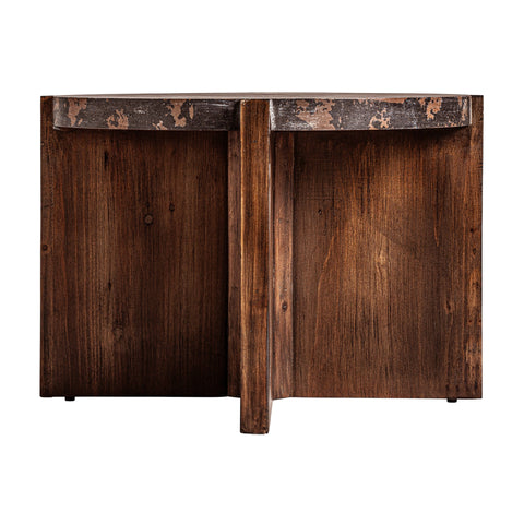 Mesa de centro Bansat en madera DM con diseño contemporáneo y patas regulables, ideal para salas de estar modernas.
