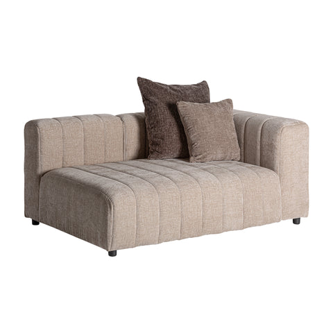 Sofá modular Bautzen de 2 plazas en terciopelo con estructura de madera DM, diseño sofisticado y versátil ideal para cualquier sala.